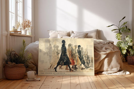 Paul Sinus Wandbild 120x80cm Menschen Silhouetten Stadt Szene Moderne Collage Kunstmotiv mit urbaner Bewegung