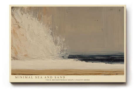 Paul Sinus Wandbild 120x80cm Minimal Sea and Sand Abstrakte Kueste Minimalistische Strand Kunst in Beige und Blau fuer Wohnzimmer Schlafzimmer und Büro