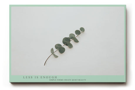 Paul Sinus Wandbild 120x80cm minimalistische Eukalyptus Pflanze moderne botanische Naturkunst dezente gruene Wanddekoration fuer Wohnzimmer Büro