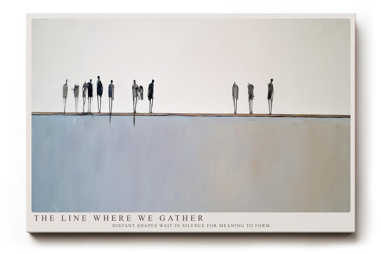 Paul Sinus Wandbild 120x80cm Minimalistische Figurenkomposition moderne abstrakte Menschen Kunst
