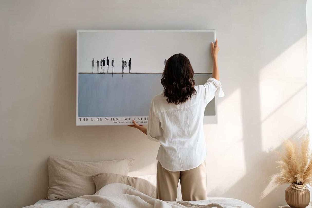 Paul Sinus Wandbild 120x80cm Minimalistische Figurenkomposition moderne abstrakte Menschen Kunst