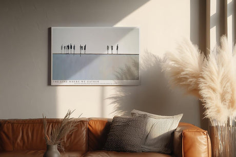 Paul Sinus Wandbild 120x80cm Minimalistische Figurenkomposition moderne abstrakte Menschen Kunst
