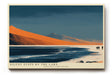 Paul Sinus Wandbild 120x80cm minimalistische Landschaft See Berge orange Dünen modernes Natur Panorama ruhige Atmosphäre stilvolle