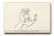 Paul Sinus Wandbild 120x80cm minimalistische Line Art Haende Schutz Seele moderne Illustration ruhige Kunst Kunstdruck stilvolle Wanddekoration fuer Wohnzimmer Schlafzimmer Büro