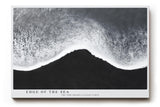 Paul Sinus Wandbild 120x80cm Minimalistische Meereskante – Schwarz Weiß Ozean Fotokunst mit ruhiger Wellenlinie für moderne Räume