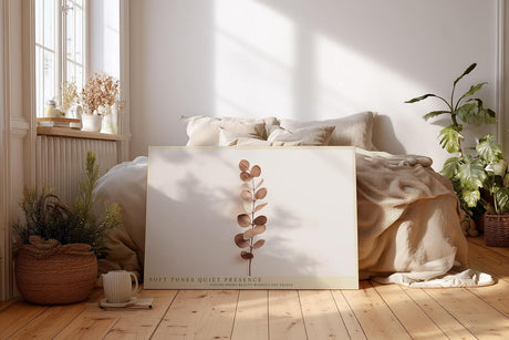Paul Sinus Wandbild 120x80cm minimalistische Pflanzen Illustration warme Naturtoene moderne botanische Kunst stilvolle Wanddekoration fuer Wohnzimmer Büro