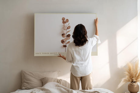 Paul Sinus Wandbild 120x80cm minimalistische Pflanzen Illustration warme Naturtoene moderne botanische Kunst stilvolle Wanddekoration fuer Wohnzimmer Büro