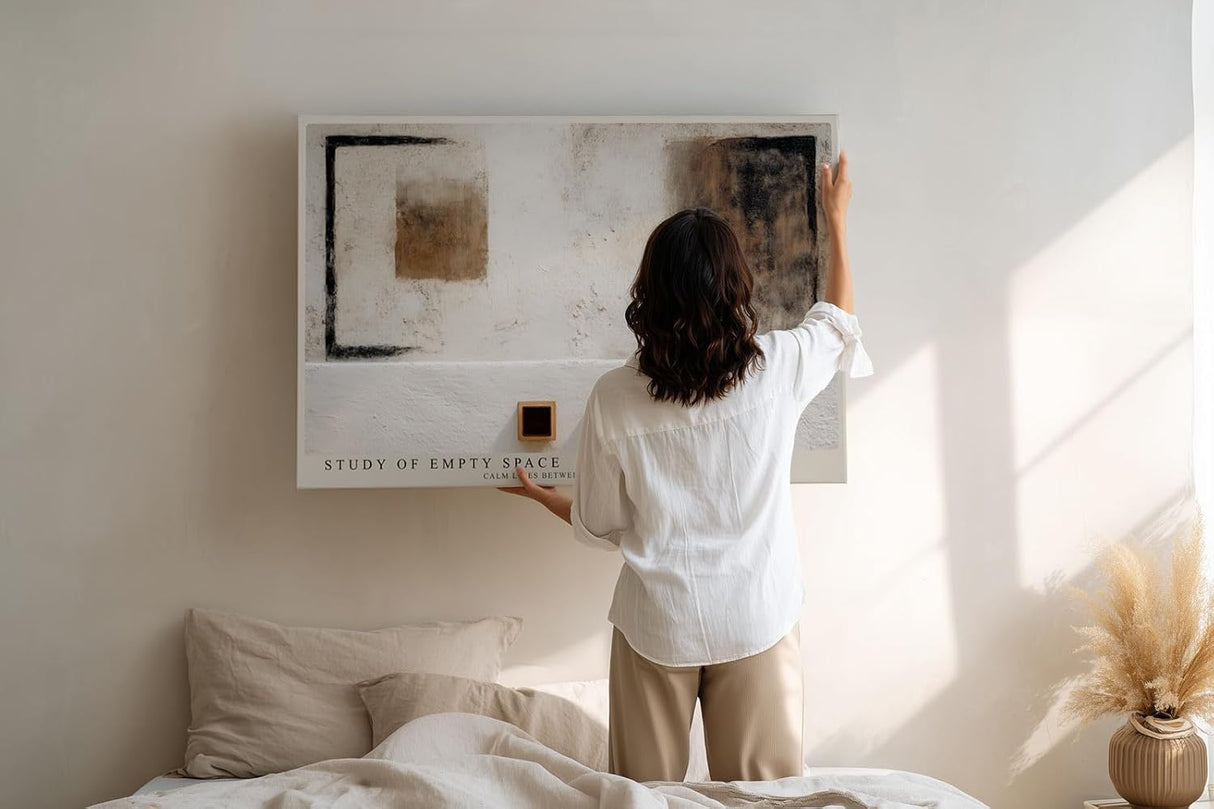 Paul Sinus Wandbild 120x80cm Minimalistische Raumstudie Moderne Kunst LeinWandbild 120x80cm Abstrakte Architektur Wanddekoration
