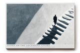 Paul Sinus Wandbild 120x80cm Minimalistische Treppe mit einzelner Figur moderne Architektur Fotokunst Wanddekoration