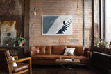 Paul Sinus Wandbild 120x80cm Minimalistische Treppe mit einzelner Figur moderne Architektur Fotokunst Wanddekoration