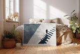 Paul Sinus Wandbild 120x80cm Minimalistische Treppe mit einzelner Figur moderne Architektur Fotokunst Wanddekoration