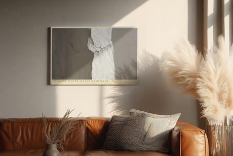 Paul Sinus Wandbild 120x80cm Minimalistische Wandstruktur abstrakte Betonoptik moderne Architektur Kunst
