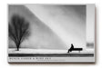 Paul Sinus Wandbild 120x80cm minimalistische Winterlandschaft schwarz weiss Fotokunst modern Kunstdruck grosses Kunstbild ruhige Wanddekoration fuer Wohnzimmer Büro Flur
