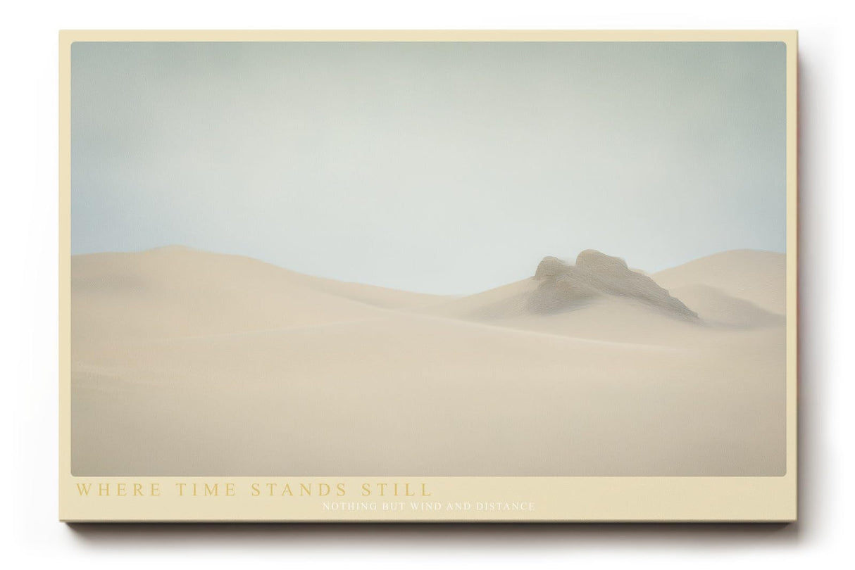 Paul Sinus Wandbild 120x80cm minimalistische Wuestenlandschaft Sandduenen ruhige Naturfotografie sanfte Beige Toene modernes Landschaftsbild stilvolle Wanddekoration fuer Wohnzimmer Büro