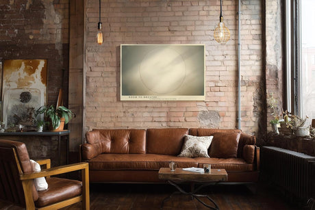 Paul Sinus Wandbild 120x80cm minimalistischer Kreis abstrakte geometrische Kunst in sanften Beigetönen modernes Designbild stilvolle Wanddekoration für Wohnzimmer Büro
