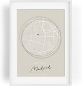 Paul Sinus Wandbild mit deinen GPS Koordinaten und Namen. 30cm x 42cm Holz Wechselrahmen mit Glas. Individuell anpassbar. (ohne Rahmen)