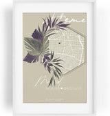 Paul Sinus Wandbild mit deinen GPS Koordinaten und Namen. 30cm x 42cm Holz Wechselrahmen mit Glas. Individuelles Geschenk. (ohne Rahmen)