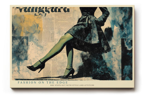 Paul Sinus Wandbild 120x80cm Mode Collage Beine High Heels LeinWandbild 120x80cm Fashion Kunst Wanddekoration