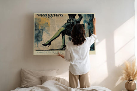 Paul Sinus Wandbild 120x80cm Mode Collage Beine High Heels LeinWandbild 120x80cm Fashion Kunst Wanddekoration