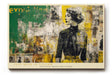 Paul Sinus Wandbild 120x80cm Mode Frau Stadt Collage LeinWandbild 120x80cm Moderne Urban Art Wanddekoration