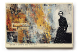 Paul Sinus Wandbild 120x80cm Mode Portrait Collage mit Goldakzenten Moderne Kunst in Schwarz Gold Wanddekoration