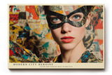 Paul Sinus Wandbild 120x80cm Modern City Heroine Portrait einer maskierten Frau Urbane Kunst fuer Wohnzimmer Schlafzimmer und Büro