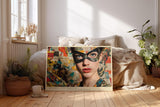 Paul Sinus Wandbild 120x80cm Modern City Heroine Portrait einer maskierten Frau Urbane Kunst fuer Wohnzimmer Schlafzimmer und Büro