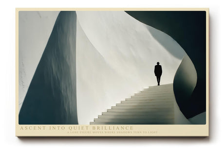 Paul Sinus Wandbild 120x80cm Moderne Architektur Treppe mit Silhouette minimalistisches Designmotiv