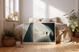 Paul Sinus Wandbild 120x80cm Moderne Architektur Treppe mit Silhouette minimalistisches Designmotiv