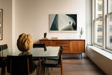 Paul Sinus Wandbild 120x80cm Moderne Architektur Treppe mit Silhouette minimalistisches Designmotiv