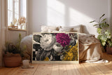 Paul Sinus Wandbild 120x80cm Moderne Blumen Stillleben Kunst LeinWandbild 120x80cm Florale Collage Wanddekoration