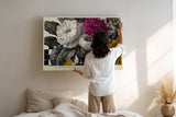 Paul Sinus Wandbild 120x80cm Moderne Blumen Stillleben Kunst LeinWandbild 120x80cm Florale Collage Wanddekoration