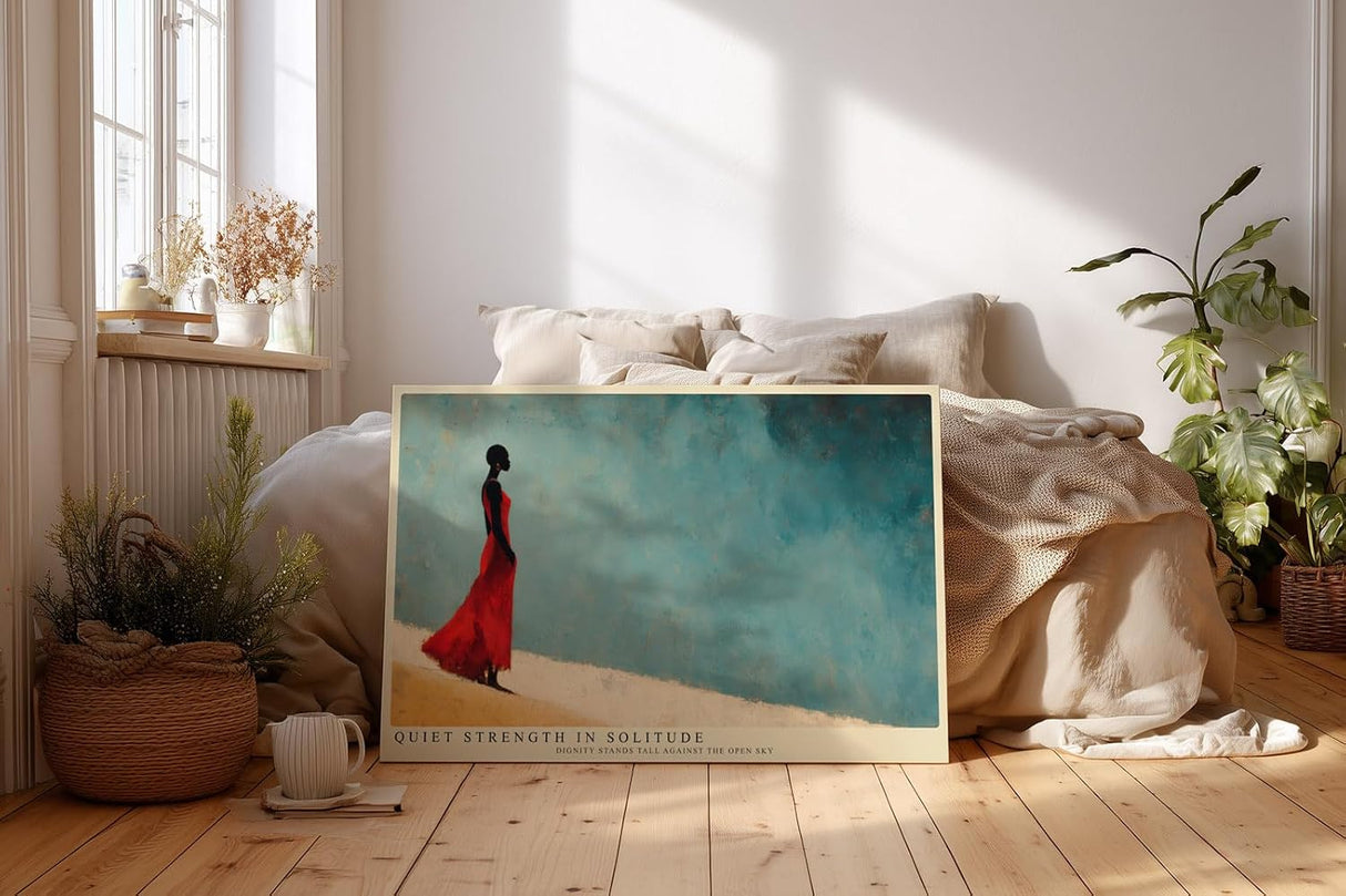 Paul Sinus Wandbild 120x80cm moderne Figur Kunst rot blau minimalistische Malerei Kunstdruck grosses Kunstbild elegante Wanddekoration fuer Wohnzimmer Büro