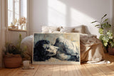 Paul Sinus Wandbild 120x80cm Moderne Figurative Kunst Frau liegend abstrakte Malerei Wanddekoration kuenstlerisches Motiv Wohnzimmer Schlafzimmer