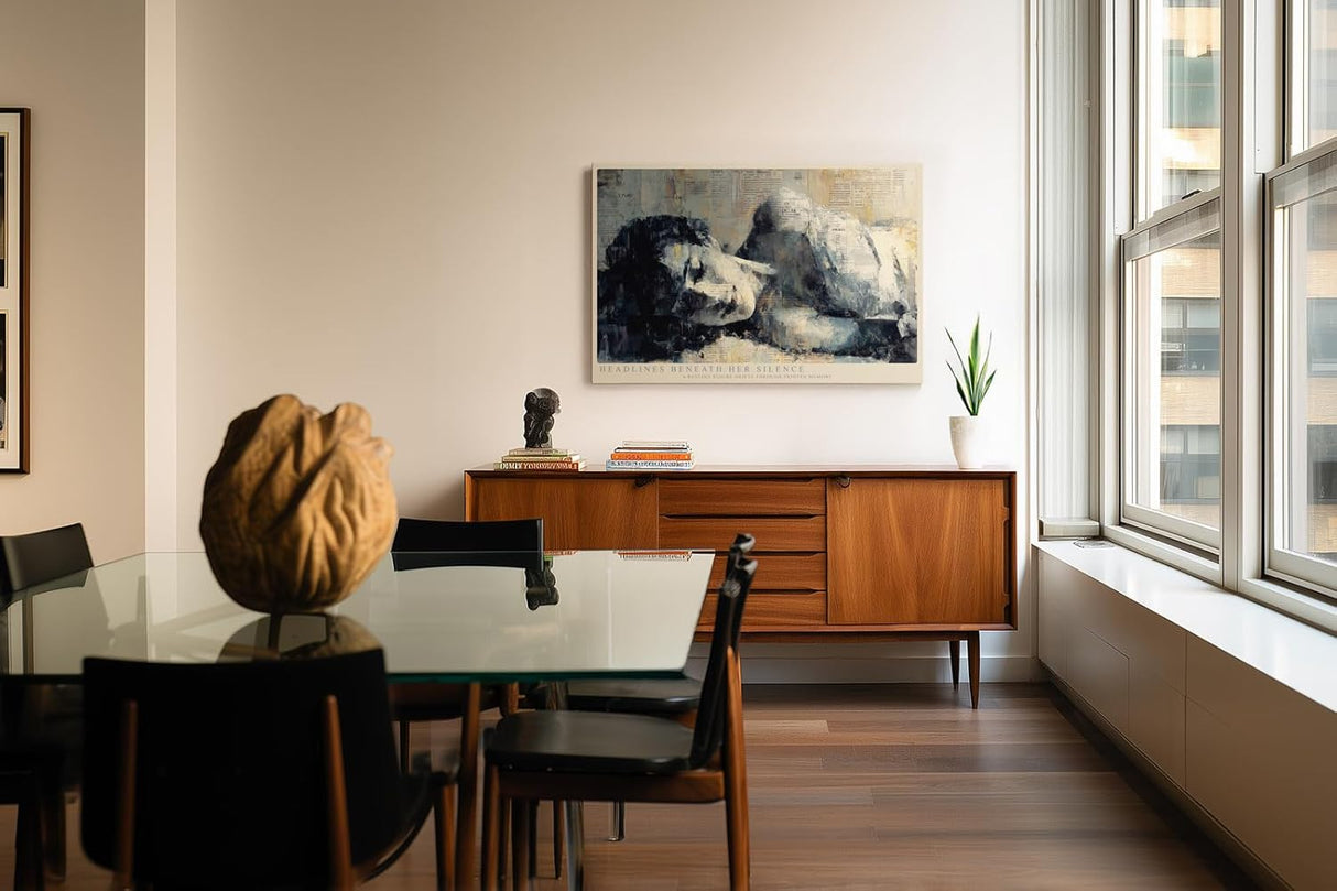 Paul Sinus Wandbild 120x80cm Moderne Figurative Kunst Frau liegend abstrakte Malerei Wanddekoration kuenstlerisches Motiv Wohnzimmer Schlafzimmer
