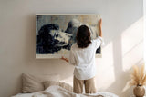 Paul Sinus Wandbild 120x80cm Moderne Figurative Kunst Frau liegend abstrakte Malerei Wanddekoration kuenstlerisches Motiv Wohnzimmer Schlafzimmer