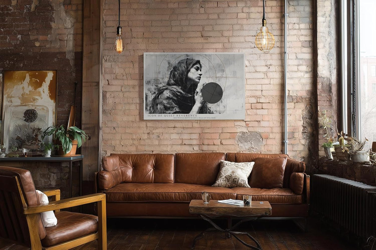 Paul Sinus Wandbild 120x80cm Moderne Frauenfigur Schwarz Weiss abstrakte Kunst Wanddekoration Wohnzimmer Schlafzimmer