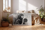 Paul Sinus Wandbild 120x80cm Moderne Frauenfigur Schwarz Weiss abstrakte Kunst Wanddekoration Wohnzimmer Schlafzimmer