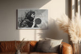 Paul Sinus Wandbild 120x80cm Moderne Frauenfigur Schwarz Weiss abstrakte Kunst Wanddekoration Wohnzimmer Schlafzimmer