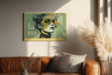 Paul Sinus Wandbild 120x80cm Modernes Frauenportraet mit abstrakten Farben kuenstlerische Pop Art Illustration