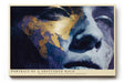 Paul Sinus Wandbild 120x80cm Modernes Portrait Gold Blau Kunstmotiv Ausdrucksstarkes Gesicht in abstrakter Malerei