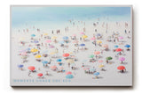Paul Sinus Wandbild Moments under the Sun – Bunte Sonnenschirme am weißen Strand