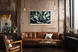 Paul Sinus Wandbild 120x80cm Monochrome Blume botanische Kunst Schwarz Weiss moderne Pflanzen Wanddekoration Wohnzimmer Schlafzimmer