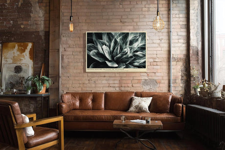 Paul Sinus Wandbild 120x80cm Monochrome Blume botanische Kunst Schwarz Weiss moderne Pflanzen Wanddekoration Wohnzimmer Schlafzimmer