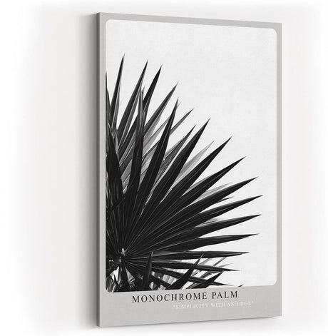 Paul Sinus Wandbild in 40x60cm Monochrome Palm – stilvolle Palmenblätter in kontrastreicher Schwarz-Weiß-Fotografie für moderne Räume