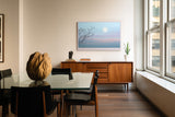 Paul Sinus Wandbild Moonlight Above the Quiet Land – Poetische Abendstimmung mit Vollmond über stiller Landschaft und zarten Zweigen, Symbol für Ruhe und Balance