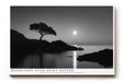 Paul Sinus Wandbild Moonlight over Quiet Waters poetische Schwarz Weiß Landschaft mit ruhigem See und sanftem Mondlicht
