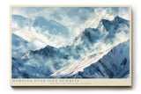 Paul Sinus Wandbild 120x80cm Morning Over Iced Summits ruhige Schneebirge Landschaft moderne Natur Kunst Poster für Wohnzimmer Schlafzimmer