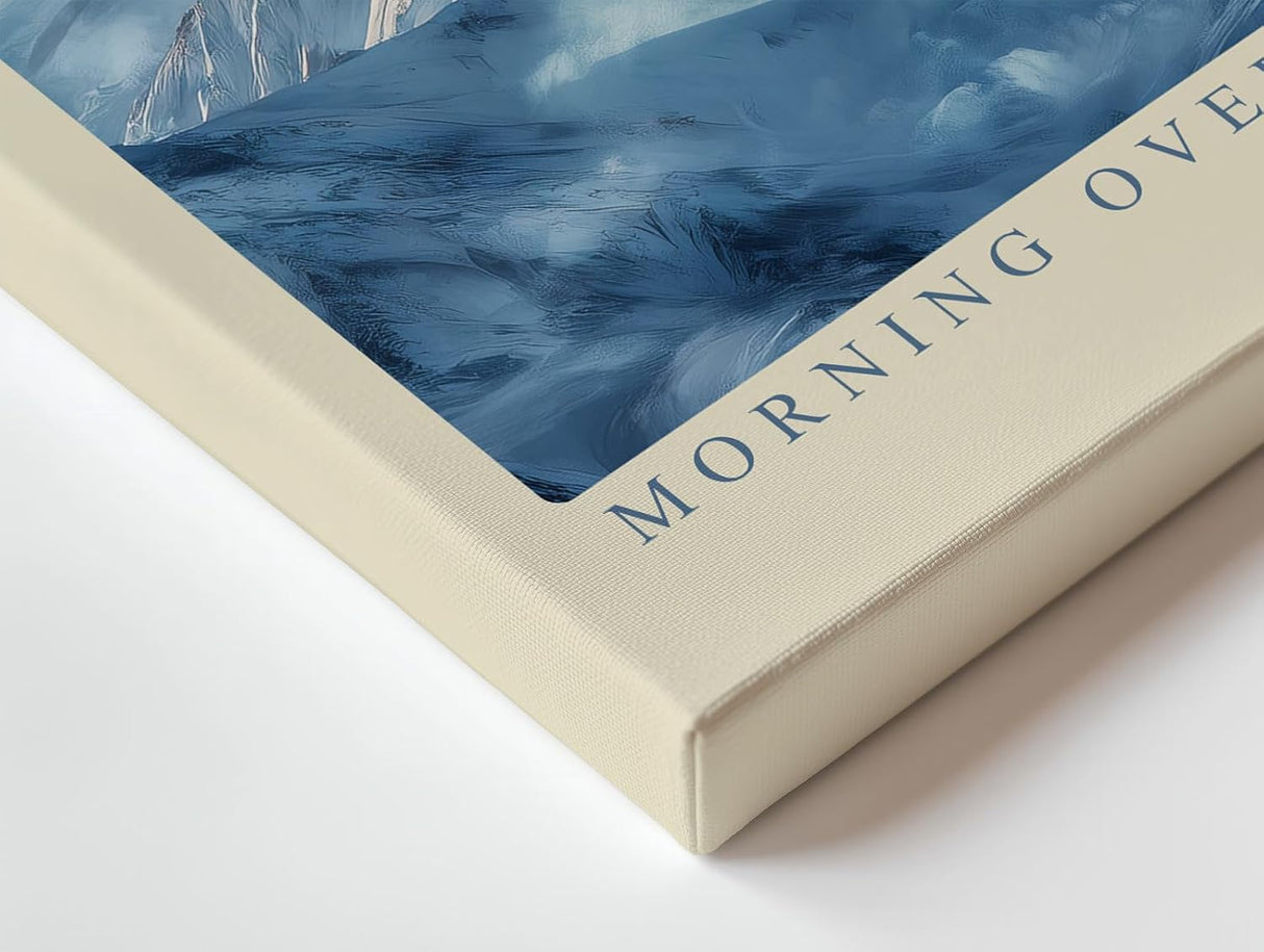 Paul Sinus Wandbild 120x80cm Morning Over Iced Summits ruhige Schneebirge Landschaft moderne Natur Kunst Poster für Wohnzimmer Schlafzimmer