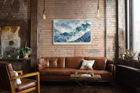 Paul Sinus Wandbild 120x80cm Morning Over Iced Summits ruhige Schneebirge Landschaft moderne Natur Kunst Poster für Wohnzimmer Schlafzimmer